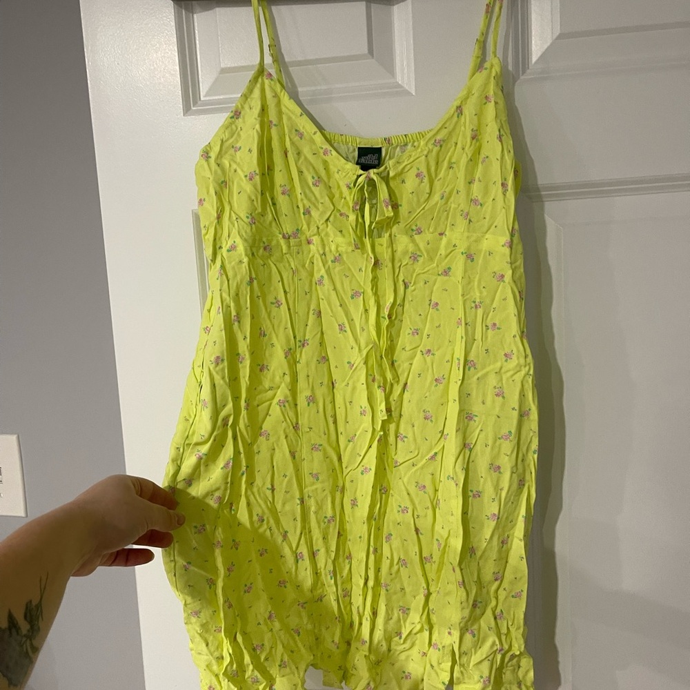 Wild Fable Lime Floral Dress